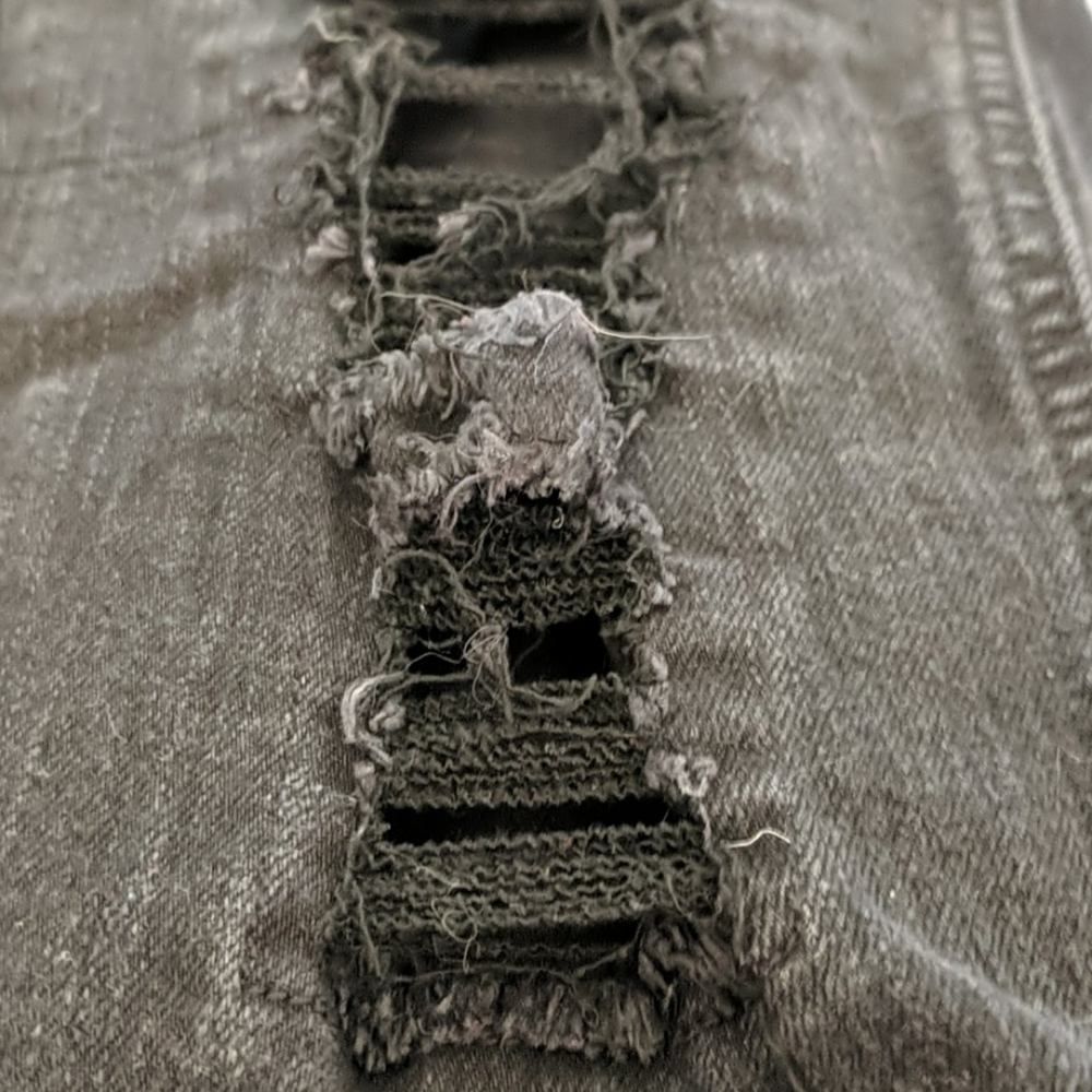 Black Jeans with Fake Rips - Picture 3 of 4
